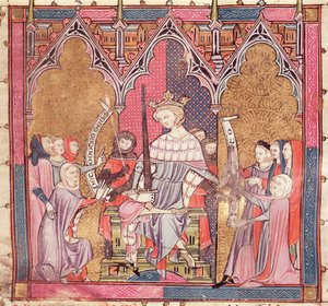 El Rey Administrando Justicia, de Justiniani en Fortiatum de French School