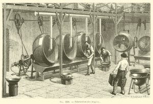 Fabricación de confites (grabado) de French School