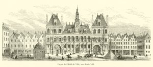 Fachada del Hôtel de Ville, bajo Luis XIII de French School