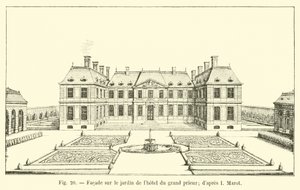 Fachada sobre el jardín del hotel del gran prior; según I. Marot