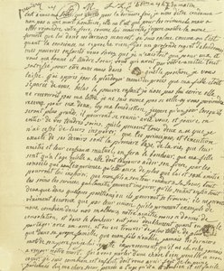 Facsímil del testamento de María Antonieta de French School
