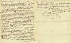 Facsímil del testamento de María Antonieta de French School