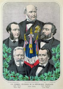 Hombres famosos de la República Francesa: Jules Ferry (1832-93) Jules Grevy (1807-91) Leon Gambetta (1838-82) Victor Hugo (1802-85) y Louis Blanc (1813-82) 1873 de French School