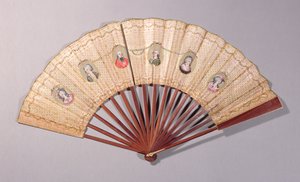 Abanico que representa personajes involucrados en el Asunto del Collar, 1786 de French School