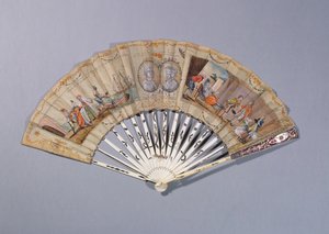Abanico con ilustraciones de La Condesa de Cagliostro, c.1786 de French School