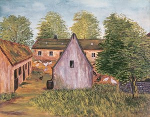 Granja y corral en Francia, finales del siglo XIX