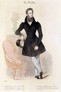 Moda masculina en 1829 - en "Les Modes" de French School