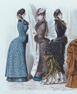Placa de moda de Le Moniteur de la Mode, 1882 de French School
