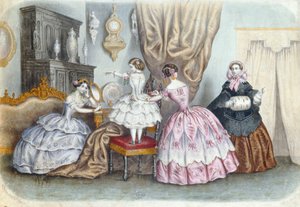 Placa de moda, de La Mode Illustrée, c.1860 de French School