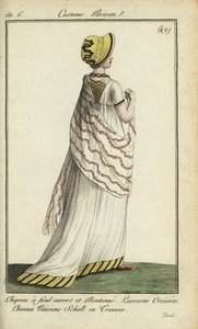 Mujer a la moda en los Jardines de Tivoli