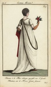 Mujer a la moda con corte de pelo corto Titus en los Jardines de Tivoli