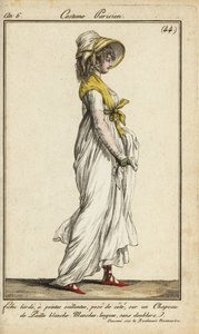 Mujer a la moda en el Blvd. Montmartre de French School