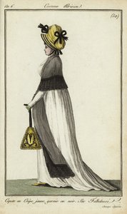 Mujer a la moda en los Campos Elíseos de French School