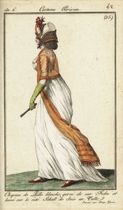 Mujer a la moda en los Campos Elíseos de French School