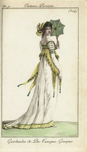 Mujer a la moda con parasol