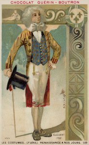 Hombre elegantemente vestido, 1792 de French School