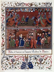 Fiestas y Torneo en Honor de Isabeau (Isabelle, Elisabeth) de Baviera (1371-1435) de French School