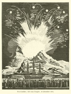 Fuegos artificiales, disparados bajo el imperio, 16 de diciembre de 1804 de French School