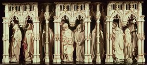 Figuras de monjes de la tumba de Felipe el Atrevido, Duque de Borgoña (1342-1404), por Jean de Marville (d.1389), Claus Sluter (d.1406) y Claus de Werve (c.1380-1439), encargado para el monasterio de French School