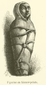 Figurilla de loza pintada de French School