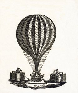Llenando un globo aerostático con gas, c.1790 de French School