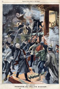 Incendio del Palacio de Invierno en Pekín, China, en "Le Petit Parisien" el 5/05/1901 (grabado)