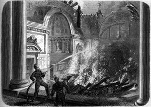 Incendio de la cámara del Senado, Palacio de Luxemburgo, París, 27 de octubre de French School