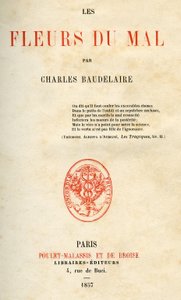 Primera edición de Les Fleurs du Mal de Charles Baudelaire de French School