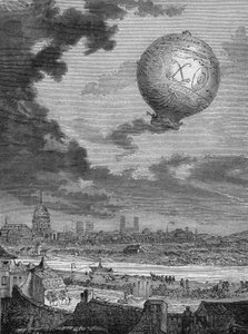 Primer viaje montgolfier de Pilatre de Rozier y el marqués de Arlandes de French School