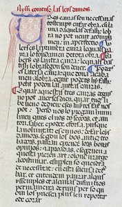 Primera página del manuscrito de las Leyes del amor "Leys d