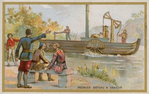 Primer barco de vapor de French School