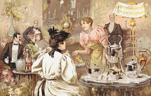 El té de las cinco, anuncio de Kirby, Beard & Co., rue Auber, París, 1893 de French School