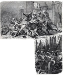 Florencia entra en rebelión (la guerra de los “Ocho Santos”) contra el regreso del Santo Sede a Roma. Papa Gregorio XI Pierre Roger de Beaufort de French School