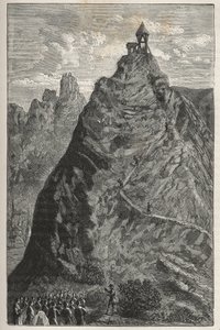 Florin Perier realizando el experimento de Torricelli en la cima del Puy de Dôme, 19 de septiembre de French School