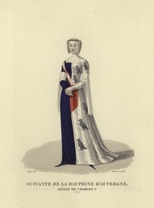 Seguidora de la Delfina de Auvernia de French School