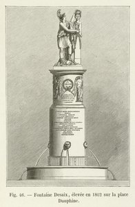 Fuente Desaix, erigida en 1802 en la plaza Dauphine de French School