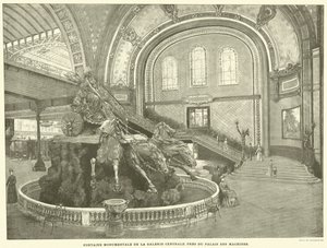 Fuente Monumental de la Galería Central, cerca del Palacio de las Máquinas de French School