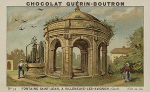 Fuente Saint-Jean, en Villeneuve-les-Avignon, Gard de French School