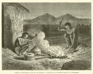 Herrero en Simariango, en la orilla del Zambeze de French School