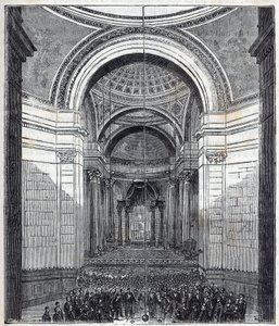 Péndulo de Foucault - Péndulo de Foucault en el Panteón, París de French School