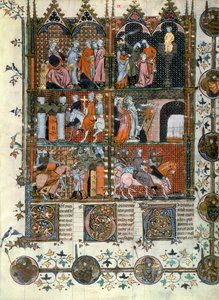 Fr 22495 f.9 Las Cruzadas: La Toma de Jerusalén por los Turcos y la Masacre de los Cristianos, de Le Roman de Godefroi de Bouillon