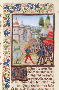 El Asedio de Brest en 1373, de la Crónica de Froissart de French School