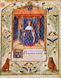 Frontispicio de un inventario del tesoro perteneciente a Carlos V de Francia, 1379