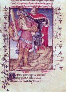 Ulises perforando el ojo del cíclope, de la Epitre d