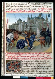Toma de Tours por Felipe Augusto (1165-1223) Rey de Francia en 1202 de French School