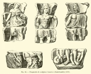 Fragmentos de escultura hallados en Saint-Landry
