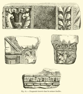 Fragmentos encontrados en las mismas excavaciones de French School