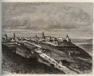 Francia, Champagne-Ardenne, Haute-Marne (52), Langres - grabado en “La France illustrée: géographie, histoire, administración statistique” por V.-A. Malt-Brown. 1884 de French School