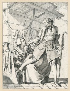 Traje del siglo XVIII de Francia de French School