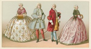 Traje del Siglo XVIII de Francia de French School